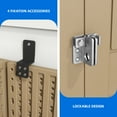 thumbnail image 4 of Dextrus Tall Outdoor Storage Shed, Vertical Lockable Tool Storage Resin Shed for Garden, Garage, Patio, No Shelves Included, Brown, 4 of 9