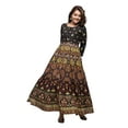 thumbnail image 3 of Black Gold Printed Ethnic Dress, 3 of 14