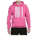 thumbnail image 2 of Survivor Awareness Flag Awareness Unisex Graphic Hoodie Sweatshirt, Neon Pink, X-Large, 2 of 3