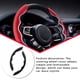 thumbnail image 4 of Embellecedor de marco para volante de coche, pegatina de decoración para camión y automóvil, Kit Interior antideslizante Universal, rojo de Automoción decorativa y accesorios Fibra de Carbono Negro, 4 of 6