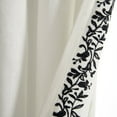 thumbnail image 5 of Lush Decor Luxury Modern Flower Linen Like Embroidery Border Window Panel - OffWhite/Black - Single - 84 x 52, 5 of 11