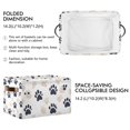 thumbnail image 2 of Yayeee 2 Pack Canvas Storage Basket with Handles for Shelves Fabric Bins Closet Organizer, Black Cat Paw, 2 of 8