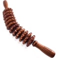 thumbnail image 1 of YIDOMDE Manual Roller Massager, Massage Roller, Anti-cellulite Massager, Muscle Pain Relief and Relaxation, 12 Detachable Wheels (Brown), 1 of 5