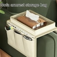 thumbnail image 7 of Sofa Armrest Organizer with 5 Pockets | Universal Couch Chair & Bedside Storage Caddy for Remote Phone Tablet Books | Gray or Beige, 7 of 7