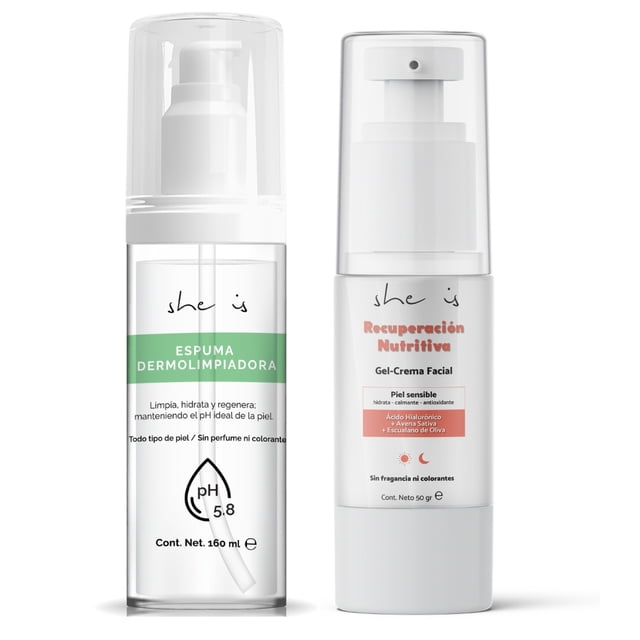 Set Facial Para Piel Sensible SHE IS SKINCARE 2 Piezas