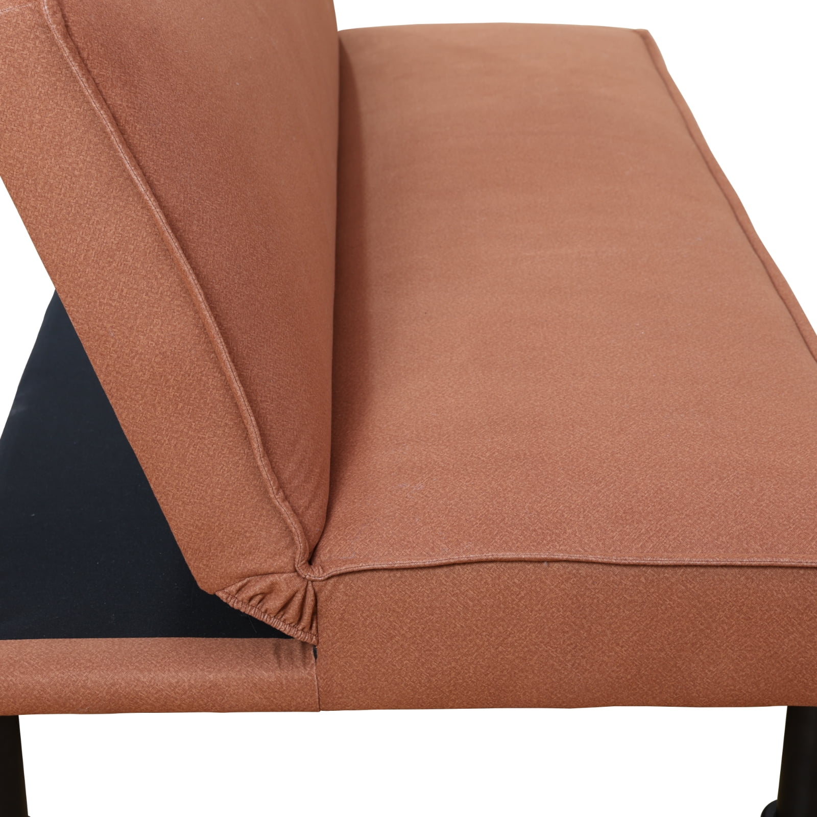Convertible Sofa Couch Futon Bed Fannel Sleeper Sofa, Adjustable Futon Couch, Loveseat for Living Room,Light Brown