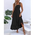 thumbnail image 2 of Vestido de verano Zeagoo Black Maxi Flowy con bolsillos para mujer, 2 of 5