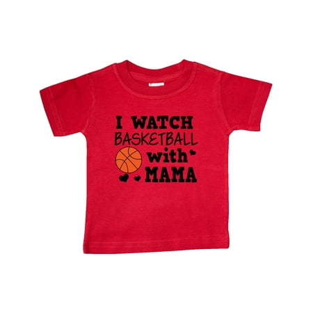 

Inktastic I Watch Basketball with Mama Gift Baby Boy T-Shirt