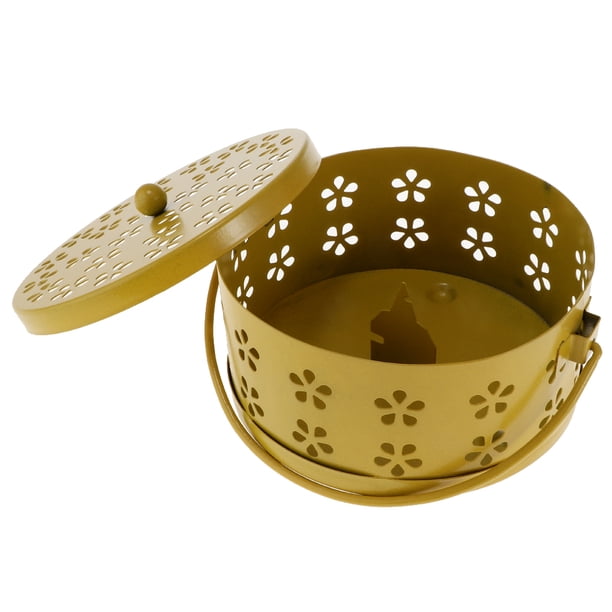 Portabobinas Movible Para Mosquitos Porta- Metálico Para Ø 14 Cm Amarillo