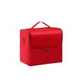thumbnail image 2 of Jumpingount Neceser de viaje para maquillaje, organizador de cosméticos multicapa, estuche de almacenamiento, neceser reutilizable, compartimentos Bolsas de maquillaje Rojo, 2 of 6