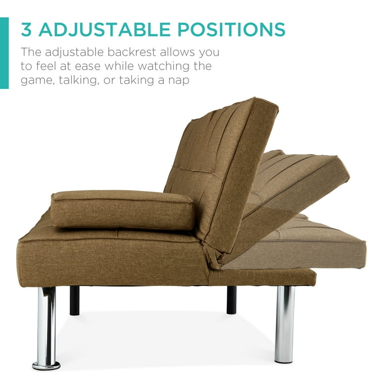 Best choice products modern futon sofa bed recliner couch clearance