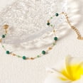 thumbnail image 6 of Lsnesstla Natural Malachite Stone Bracelets for Women Green Bead Link Bracelet Handmade Gemstone Beaded Bracelet Malachite Jewelry Birthday Gift for Wife Girlfriend Mother, 6 of 9