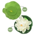 thumbnail image 3 of WRISTBIQUE 5-Pack White Artificial Pads Floating Realistic Pond Plants for Garden Decor and Water Features, 3 of 7