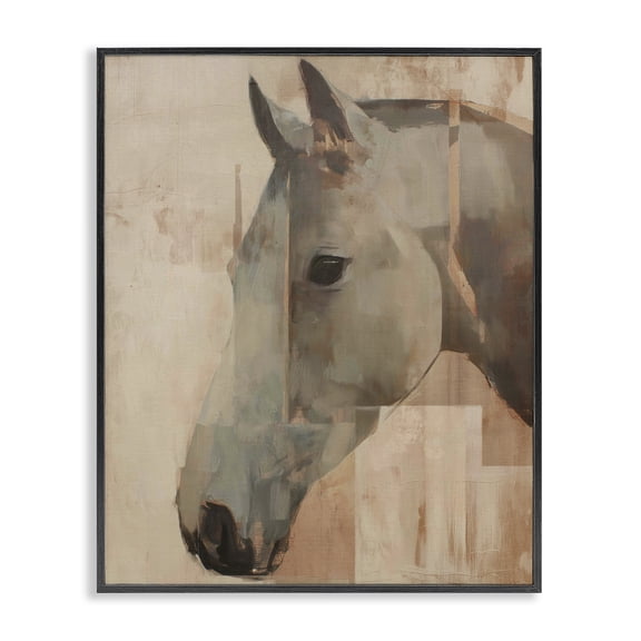 Stupell Industries Contemporary Pure Horsepower Portrait Black Framed Giclee Art, 11 x 14, by Svetlana Aleynikova