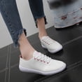 thumbnail image 2 of NOKIO Womens Flats with Synthetic Leather,Classic White Flats Shoes, Women Casual Shoes Fashion Simple Solid Color Comfortable Flat Non Slip Light Sole Casual Shoes, 2 of 9