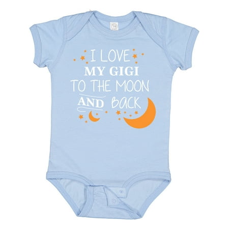 

Inktastic I Love My Gigi to the Moon and Back Gift Baby Boy or Baby Girl Bodysuit
