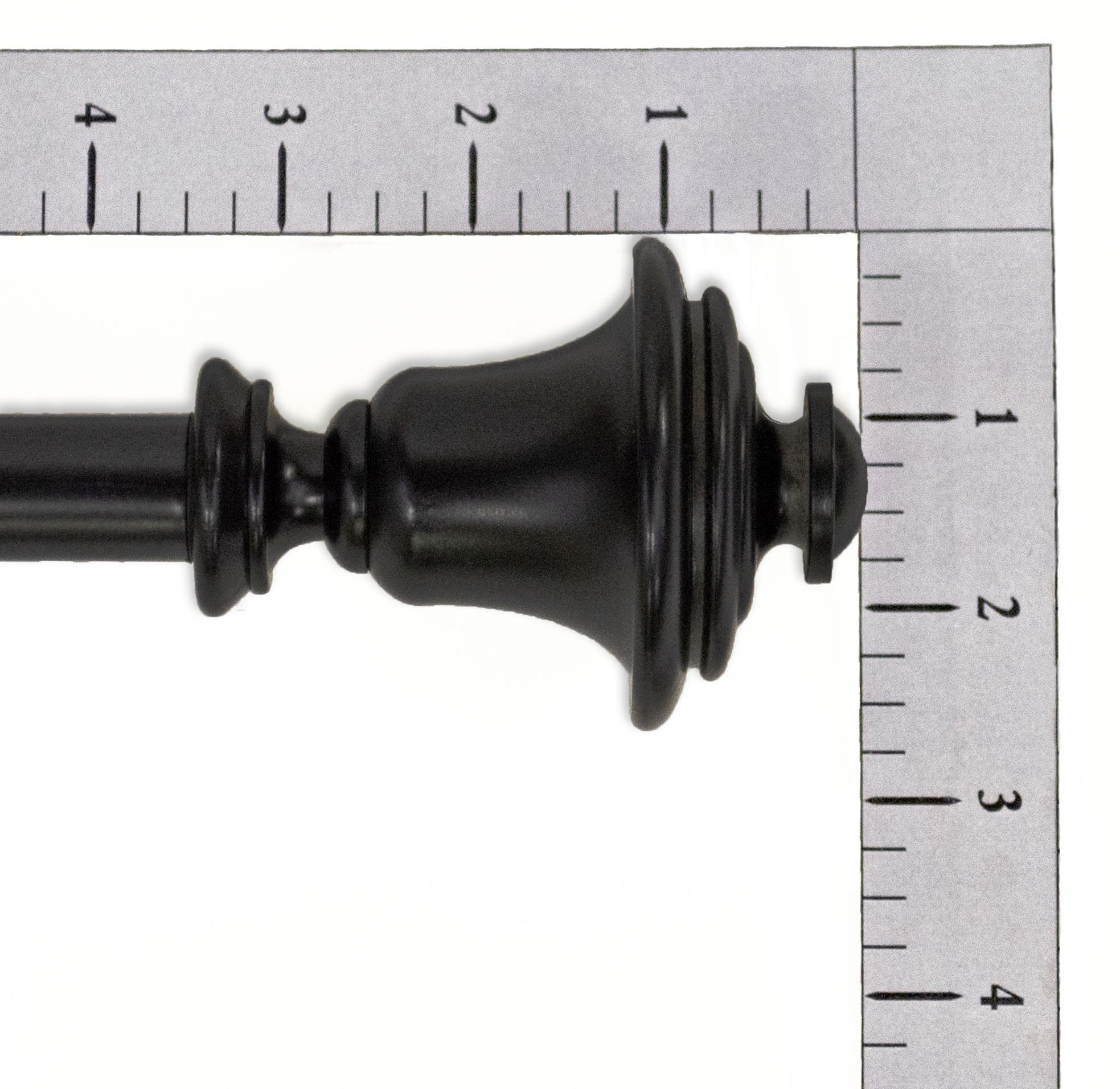Mainstays 3 4 Urn Adjustable Single Curtain Rod Set Black 30 84 Walmart Com Walmart Com