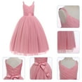 thumbnail image 5 of IBTOM CASTLE Girls Flower Vintage Floral Lace V Neck Sleeveless Floor Length Dress Wedding Party Evening Formal Pageant Dance Gown 6 Years Dusty Pink, 5 of 8