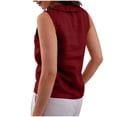 thumbnail image 3 of WCMZJ Womens Vests Crop Tank Tops 2024 Linen Button Down Casual Sleeveless Vest Blazer Solid Color V Neck Jacket Outwear, 3 of 5
