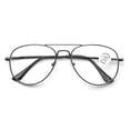 thumbnail image 2 of V.W.E. Metal Tear Drop Progressive Reading Glasses - Zero Power On Top - Clear No Line Reader - AR +2.50, 2 of 4