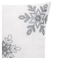 thumbnail image 4 of Holiday Nivalis Collection Snowflake Design Christmas Decorative Filled Throw Pillow - 3 Colors (Silver, 18"x18" Pillow Case+Insert), 4 of 6