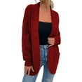 thumbnail image 2 of LOVZFMLL Cardigan pour Femmes Décontracté Manches Longues Poche Long Cardigan Tricoté, 2 of 9