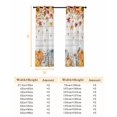 thumbnail image 6 of Fsddascl Orange Pumpkin Fall Blackout Curtains for Bedroom/Living Room, Thermal Insulated Kitchen Curtains, Thanksgiving Sunflower Maple Leaves Autumn Grommet Darkening Window Treatment 52"x63"x2, 6 of 6