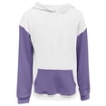 thumbnail image 7 of Mercatoo Girls Color 𝐁lock Hoodies Long Sleeve Cute 𝐏reppy Lightweight Pullover Sweatshirt with Pocket Cotton Loose Solid Tops, 7 of 7