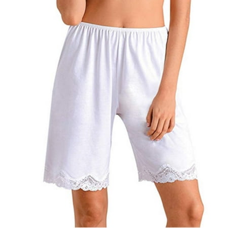 Sylvamorning Women Pajama Short Pants Lace Edge Bloomer Half Slip ...
