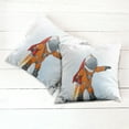 thumbnail image 6 of Ambesonne Space Throw Pillow Cover 2 Pack, Astronaut Galaxy Journey, 16", Orange Grey Red, 6 of 7