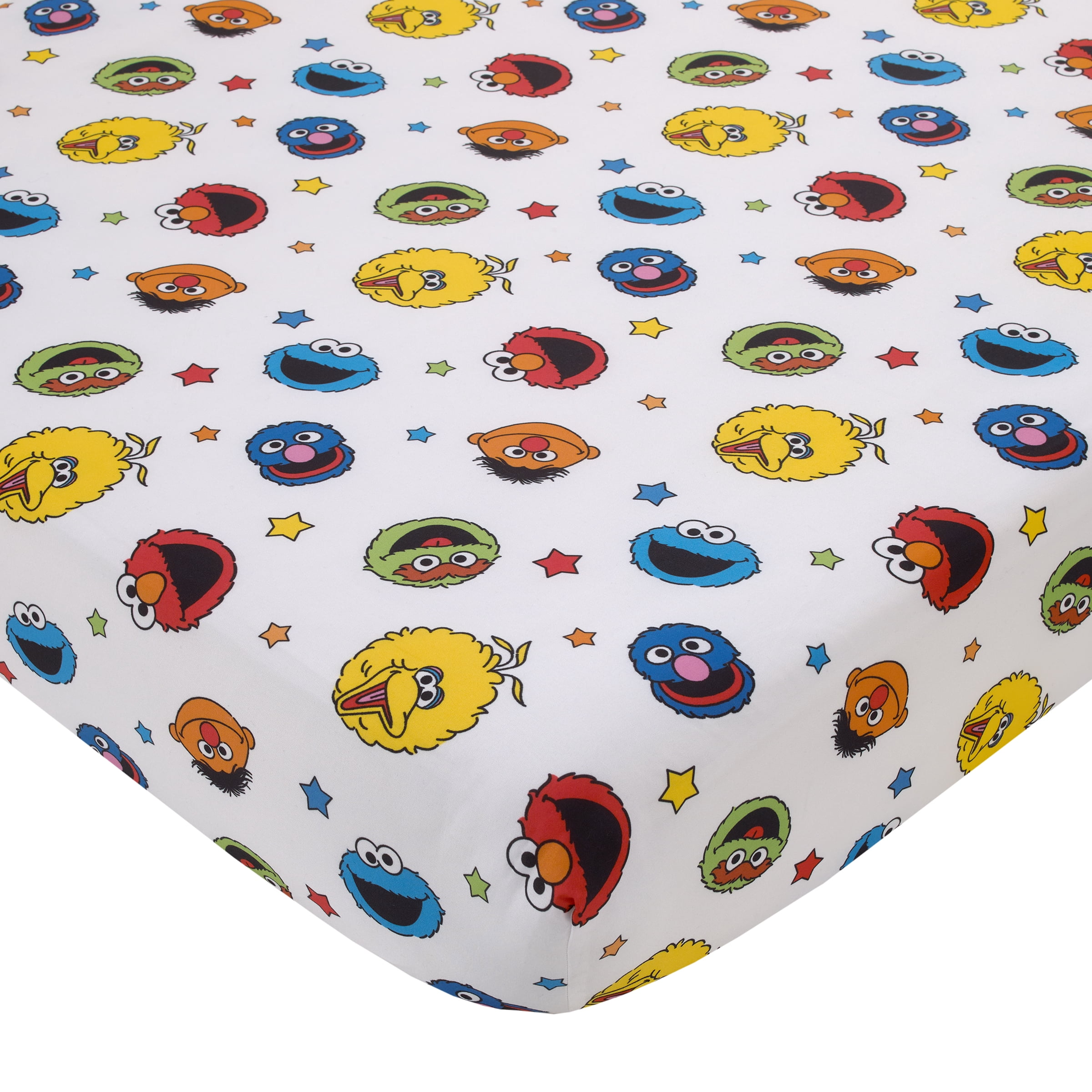 Sesame Street Come And Play 4 Piece Toddler Bedding Set, Blue, Green, Comforter, Fitted Sheet, Top Sheet, Pillowcase
