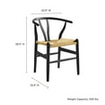 thumbnail image 3 of Side Dining Chair, Black, Wood, Bar Pub Cafe Bistro Dining Kitchen Hospitality Restaurant, Modern Contemporary, HB37793, 3 of 10