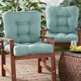 thumbnail image 2 of Greendale Home Fashions Outdoor Tufted 42'' x 21'' Chair Cushion, Set of 2, Seaglass, 2 of 8