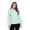 Mint Green, variant on Women's Bed Jacket, Lightweight Cotton Blend Button Front Sleep Top With Pockets, Quilted Lounge Jacket With Lace Trim, Mint Green XL
