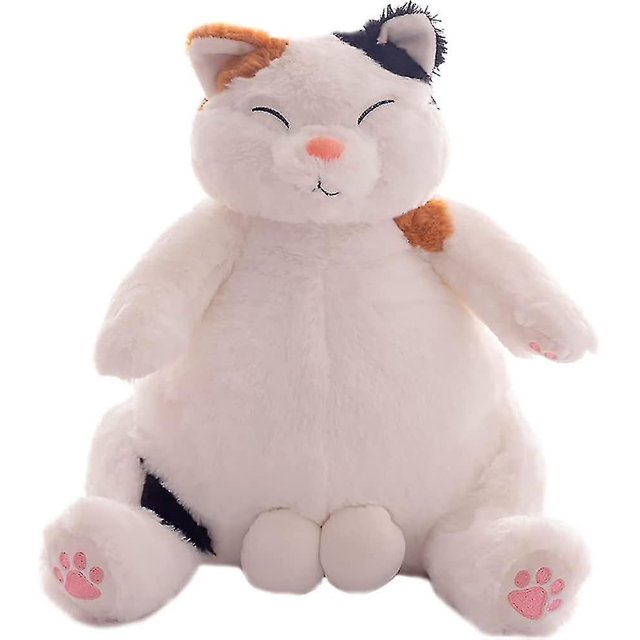 Almohadas de peluche de gato, juguetes de peluche japoneses de dibujos animados kawaii lindos, juguetes de peluche, regalos para niños y niñas (marrón, 35 cm)