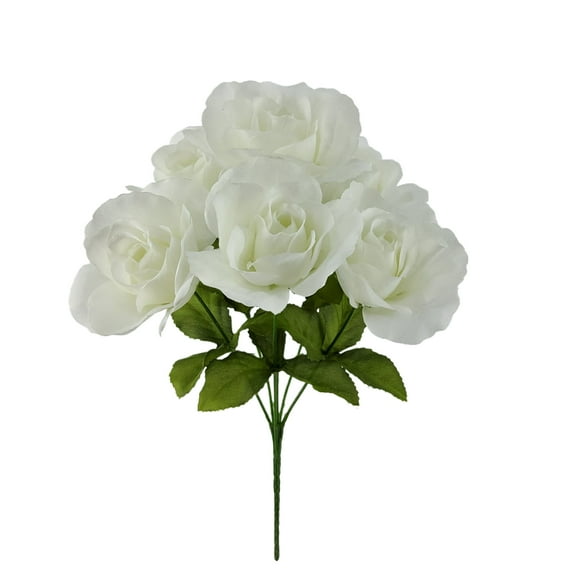 Mainstays Indoor Artificial Sweet Rose Flower Pick, White Color, Assembled Height: 14"