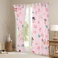 thumbnail image 3 of Feelyou Girly Pink Christmas Black Out Curtains, Santa Claus Snowman Curtains Pack of 2 (42x63 Each), Teen Girl Kid Boy Bedroom Curtains, Blackout Curtains Home Decor, 3 of 6