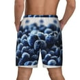 thumbnail image 3 of Kdxio Blueberry Print Men'S Swim Trunks With Compression Liner 7 Inch Inseam Quick Dry Swim Shorts, 3 of 7