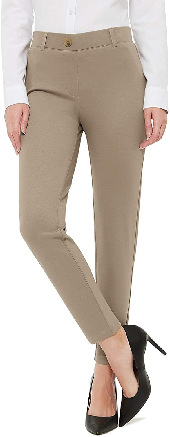 Petite Skinny Dress Pants for Office Work Stretchy Career Pants FIRST WAY Women's 26''/28''/30'' Tall Regular 