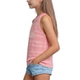 thumbnail image 4 of Girls Tank Top Sleeveless Halter Knit Top with LOVE Letter Graphic Pink Summer Tops for Kids,Size 1-2T, 4 of 4