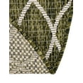 thumbnail image 6 of Unique Loom Outdoor Trellis Collection Area Rug - Gitter (4' 1" Round Green/Ivory), 6 of 6
