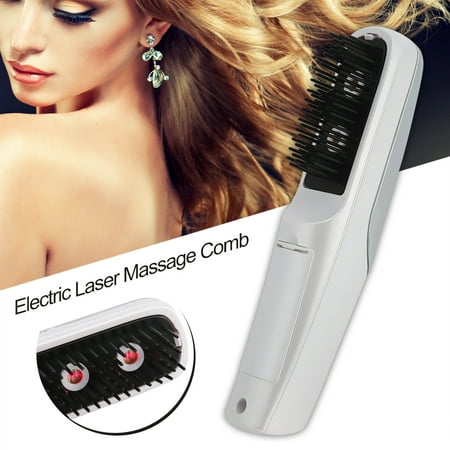 Yosoo Head Scalp Comb, Laser Comb,Electric Infrared Laser Hair Growth Head Scalp Vibrating Massager Comb Brush