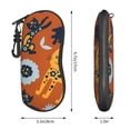 thumbnail image 4 of ZICANCN Sunglasses Soft Case, Groovy Cats Orange Background Neoprene Zipper Eyeglass Case for Men Women, 4 of 9