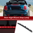 thumbnail image 3 of LED Third Brake Light for Mini Cooper R52 Convertible 2005-2008 63256961016 63256961015 Black 3rd High Mounted Stop Lamp 63-25-6-961-016 Rear Center High Level Brake Light, 3 of 7
