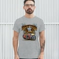 thumbnail image 3 of Tee Hunt Ridin' High T-shirt Biker Forever Chopper Rider American Eagle Men's Tee, Gray, XX-Large, 3 of 5