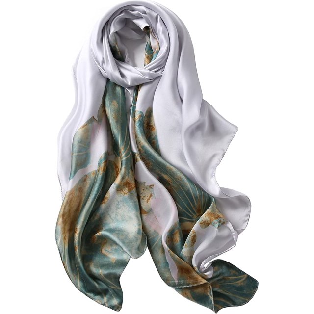 GHSDFBB Fashion Scarves Protective Scarf 100% Silk Feeling Scarf Silk Like Scarves Long Lightweight Sunscreen Shawls for Women