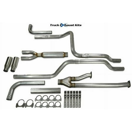 Toyota Tundra 09-13 2.5" Direct Fit Dual Exhaust Kit Glasspack Side Rolled Tip