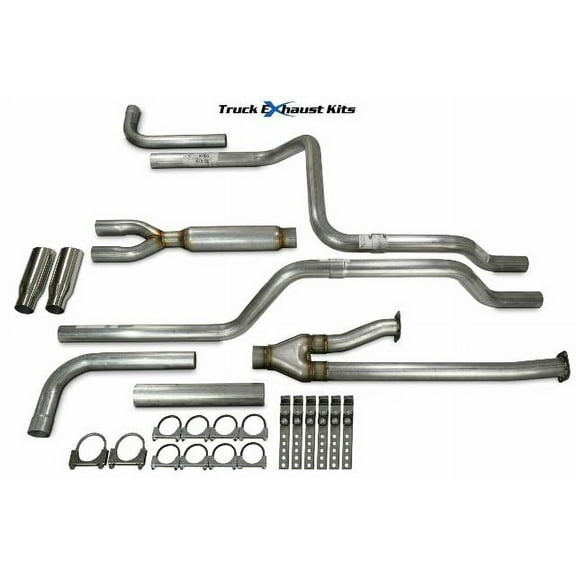 Toyota Tundra 09-13 2.5" Direct Fit Dual Exhaust Kit Glasspack Side Rolled Tip