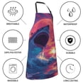 thumbnail image 5 of Fuzoiu Hawaiian Island Beach Shark Print Adjustable Waterproof Apron with Pockets,Waterproof Apron for Cooking, Gardening, and Art Projects, 5 of 8