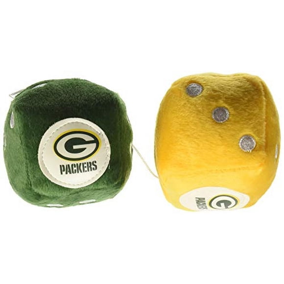 Fremont Die NFL Green Bay Packers 3 Fuzzy Dice, 3, colores del equipo